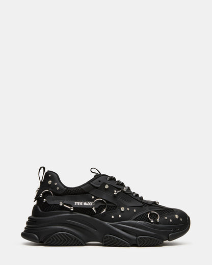 PIERCED Black Low-Top Lace-Up Men's Sneaker | Steve Madden