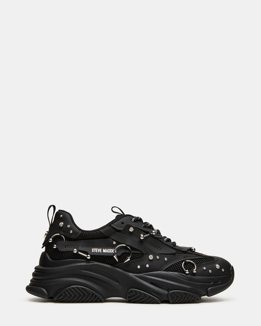 PIERCED Black Low-Top Lace-Up Men's Sneaker | Steve Madden