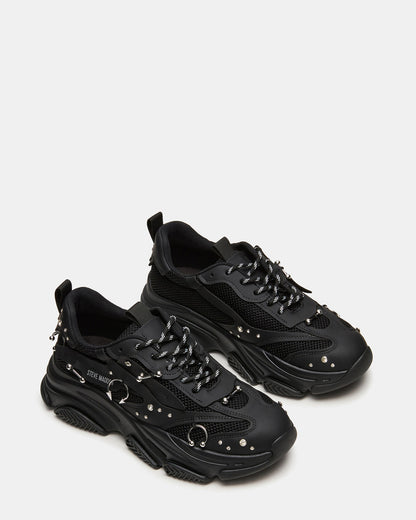 PIERCED Black Low-Top Lace-Up Men's Sneaker | Steve Madden