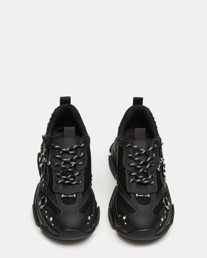 PIERCED Black Low-Top Lace-Up Men's Sneaker | Steve Madden
