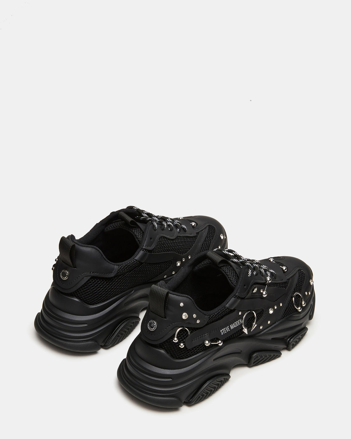 PIERCED Black Low-Top Lace-Up Men's Sneaker | Steve Madden
