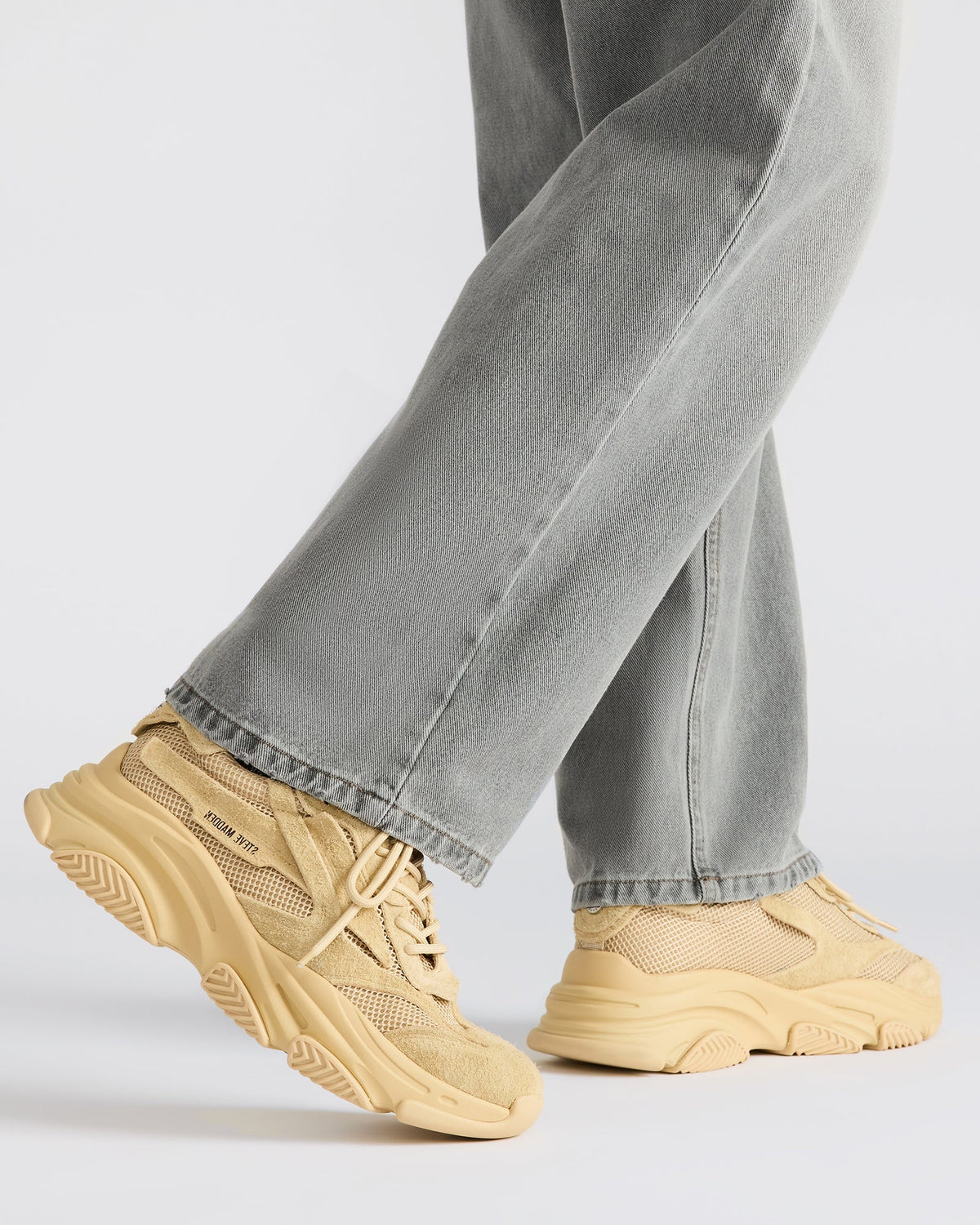 POSSESS Taupe Suede Low-Top Lace-Up Men's Sneaker | Steve Madden