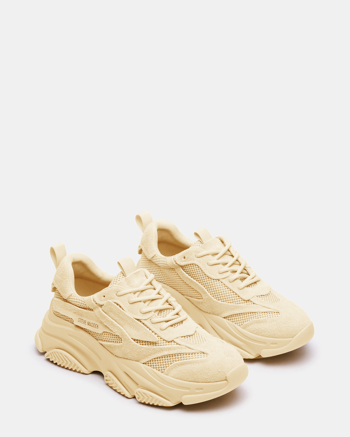 POSSESS Taupe Suede Low-Top Lace-Up Men's Sneaker | Steve Madden