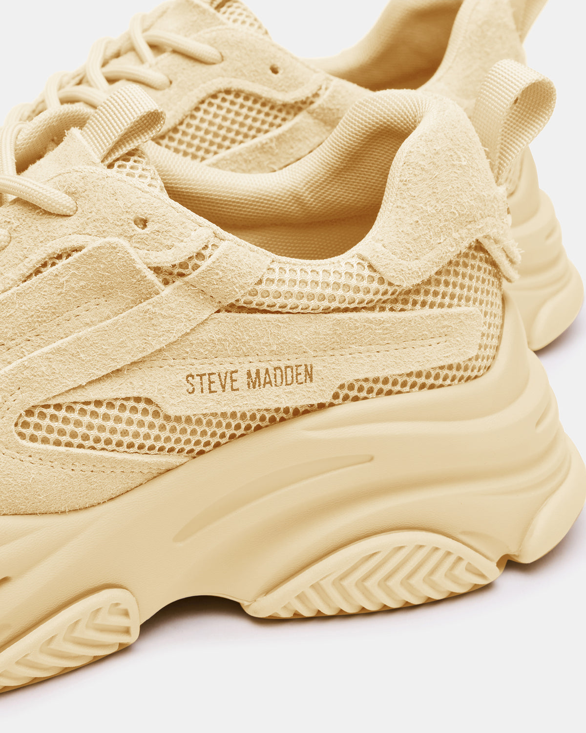 POSSESS Taupe Suede Low-Top Lace-Up Men's Sneaker | Steve Madden