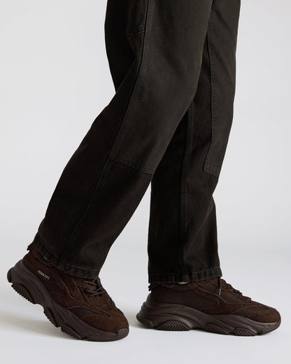 POSSESS Brown Suede Low-Top Lace-Up Men's Sneaker | Steve Madden