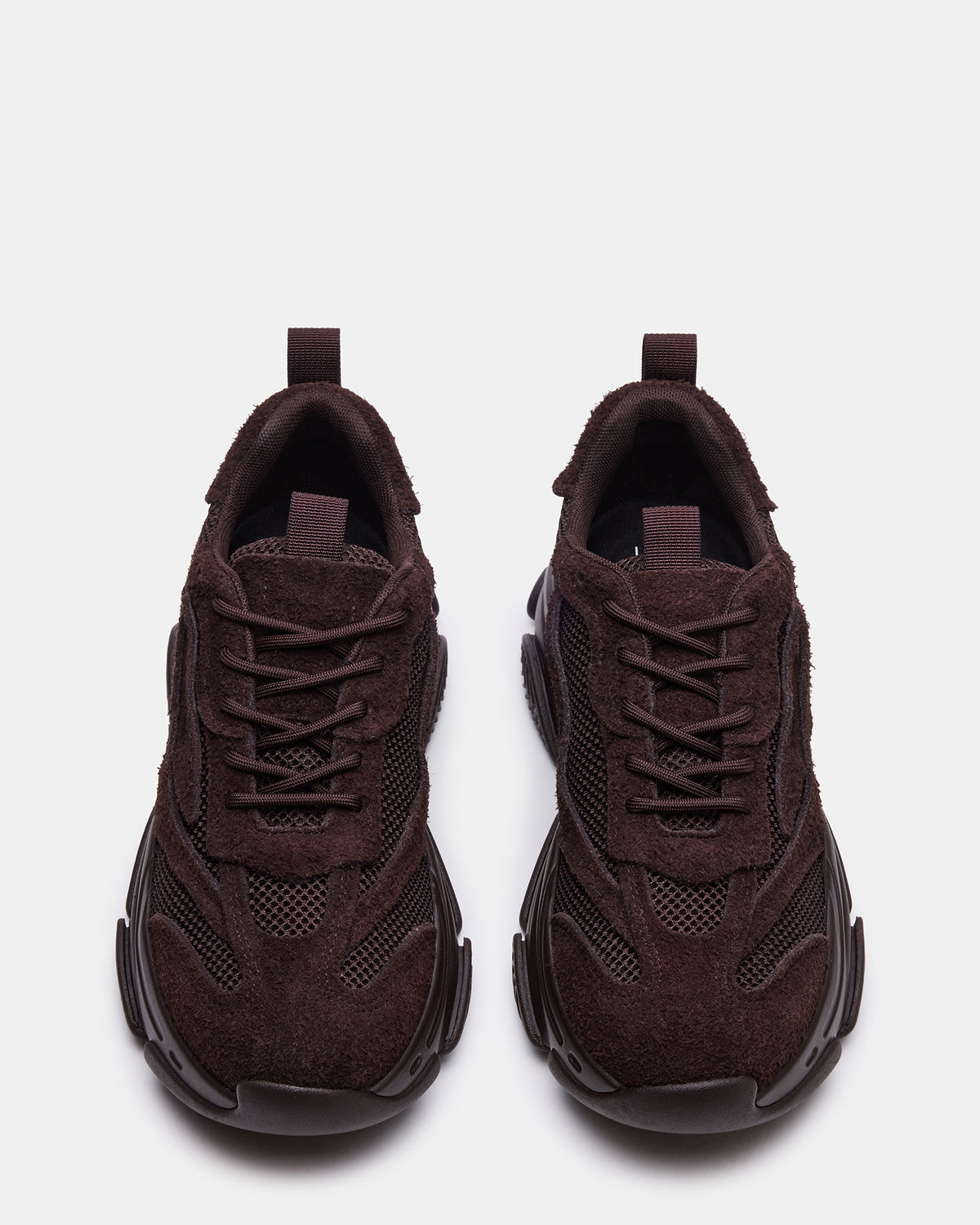 POSSESS Brown Suede Low-Top Lace-Up Men's Sneaker | Steve Madden