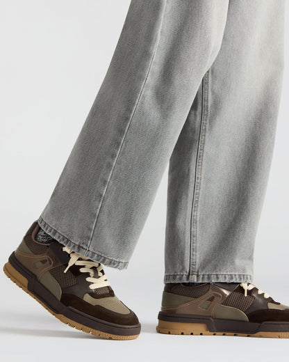 SANCHEZ Brown Multi Low-Top Lace-Up Men's Sneaker | Steve Madden