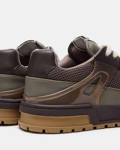 SANCHEZ Brown Multi Low-Top Lace-Up Men's Sneaker | Steve Madden