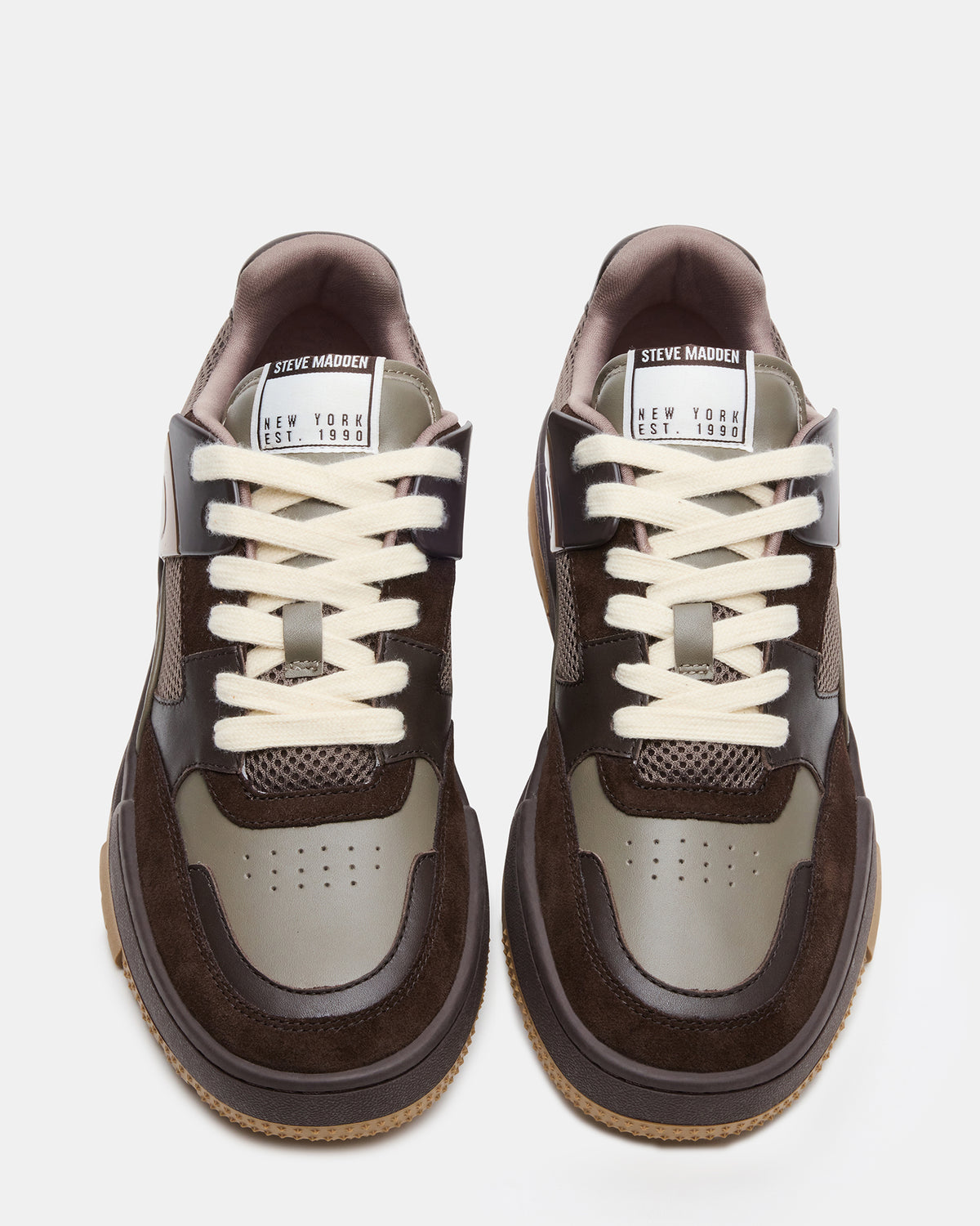 SANCHEZ Brown Multi Low-Top Lace-Up Men's Sneaker | Steve Madden