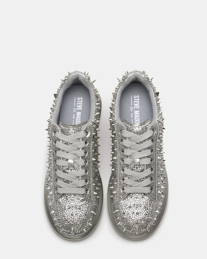 ICEBOX Pewter Metallic Men's Low-Top Lace-Up Sneaker | Steve Madden