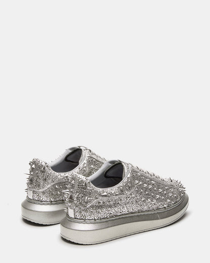 ICEBOX Pewter Metallic Men's Low-Top Lace-Up Sneaker | Steve Madden