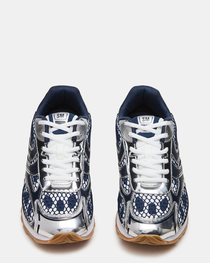 XYLO Blue Low-Top Lace-Up Men's Sneakers | Steve Madden