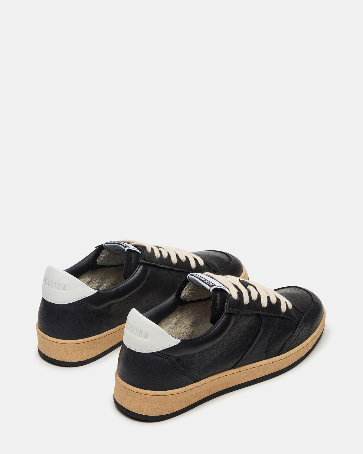 PRISMO Black Leather Low-Top Lace-Up Men's Sneaker | Steve Madden