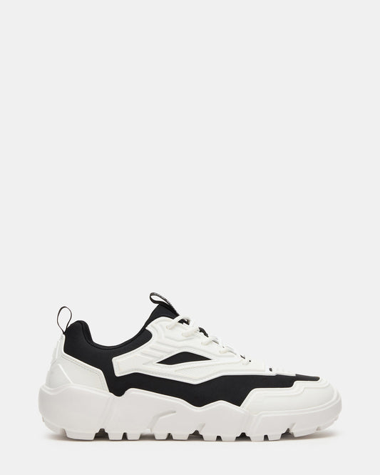 PACE Black/White Low-Top Lace-Up Men's Sneaker | Steve Madden