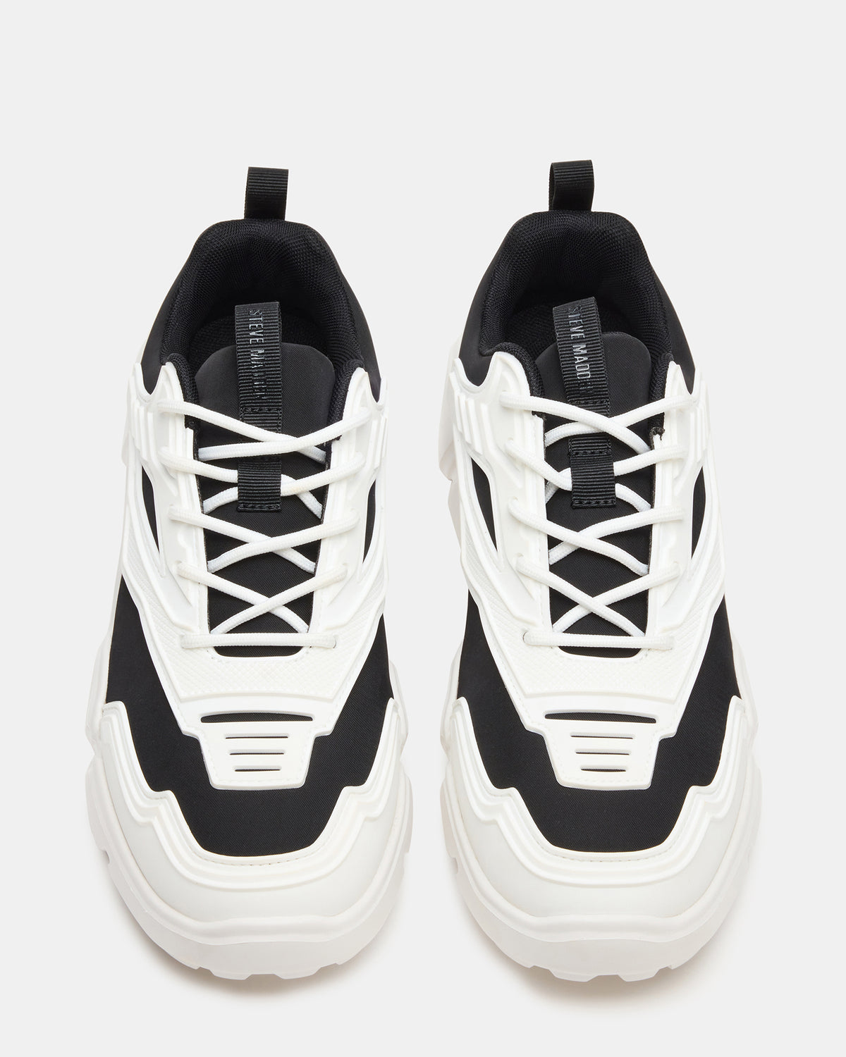 PACE Black/White Low-Top Lace-Up Men's Sneaker | Steve Madden