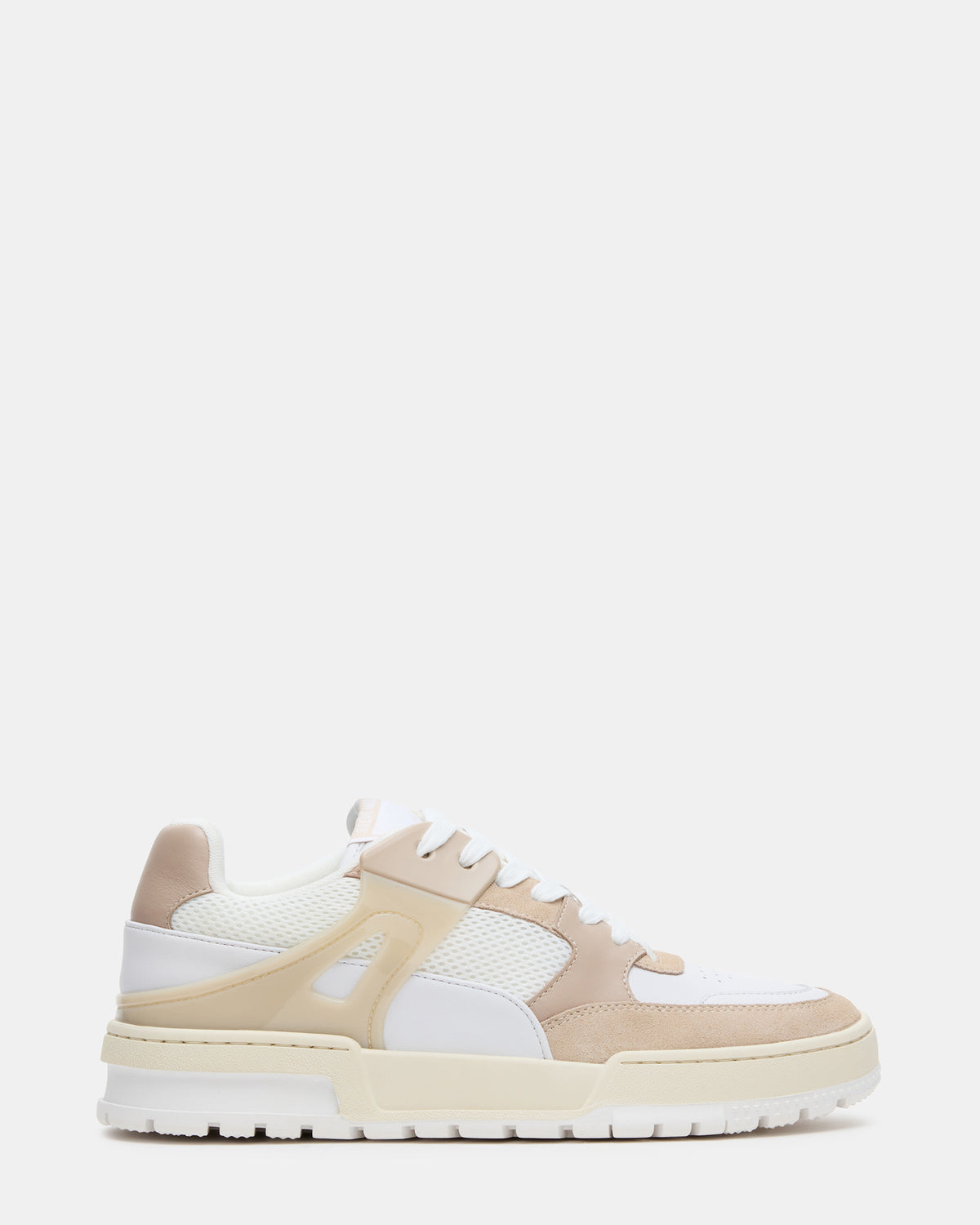 SANCHEZ White Multi Low-Top Lace-Up Men's Sneaker | Steve Madden