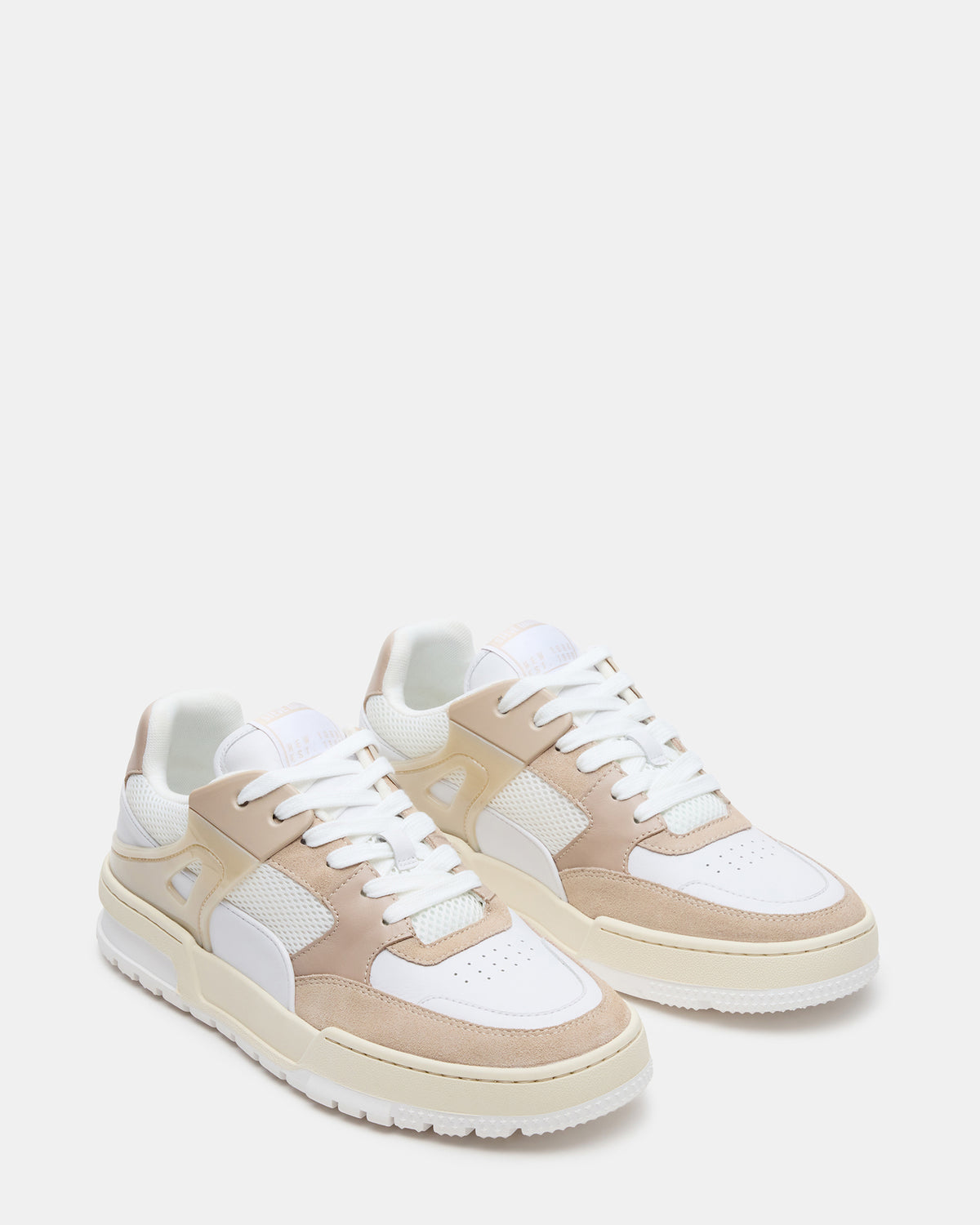 SANCHEZ White Multi Low-Top Lace-Up Men's Sneaker | Steve Madden