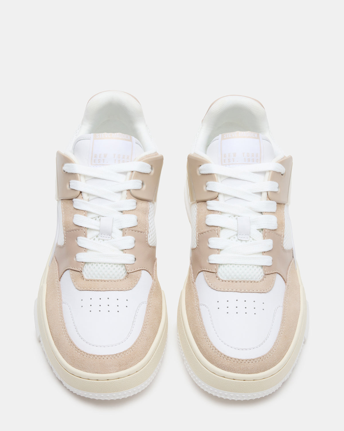 SANCHEZ White Multi Low-Top Lace-Up Men's Sneaker | Steve Madden
