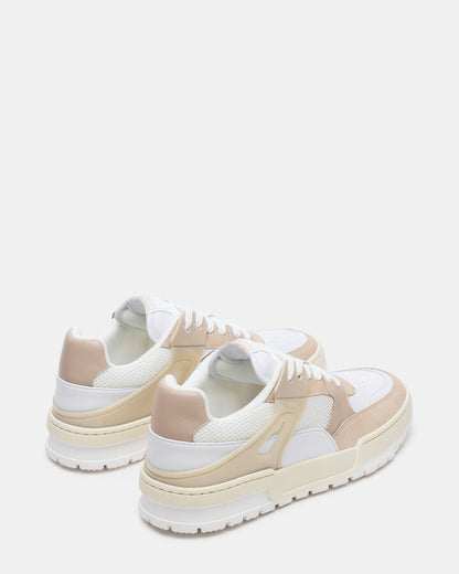 SANCHEZ White Multi Low-Top Lace-Up Men's Sneaker | Steve Madden