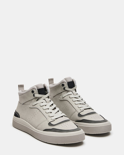 DERICK Light Grey Men's Lace-Up High-Top Sneakers | Steve Madden