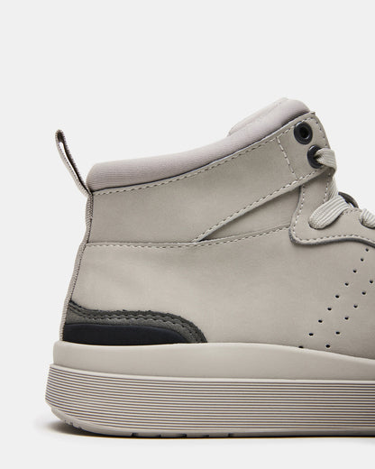 DERICK Light Grey Men's Lace-Up High-Top Sneakers | Steve Madden