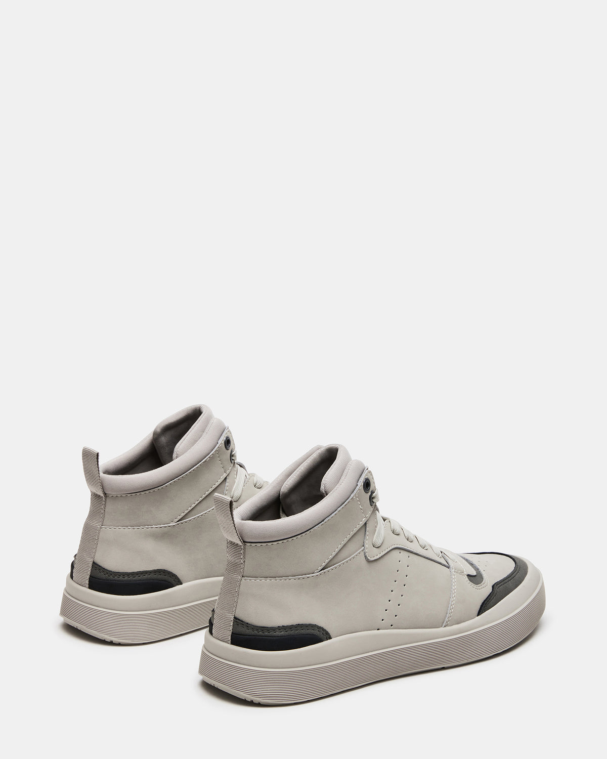DERICK Light Grey Men's Lace-Up High-Top Sneakers | Steve Madden