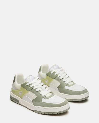 SANCHEZ Green Multi Low-Top Lace-Up Men's Sneaker | Steve Madden