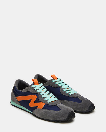 CYRUS Grey Multi Low-Top Lace-Up Men's Sneaker | Steve Madden