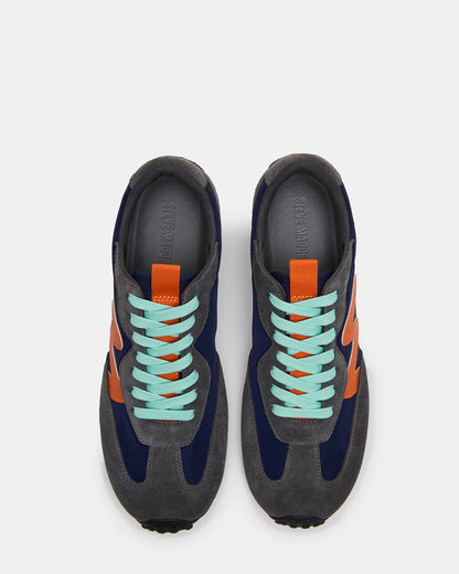 CYRUS Grey Multi Low-Top Lace-Up Men's Sneaker | Steve Madden