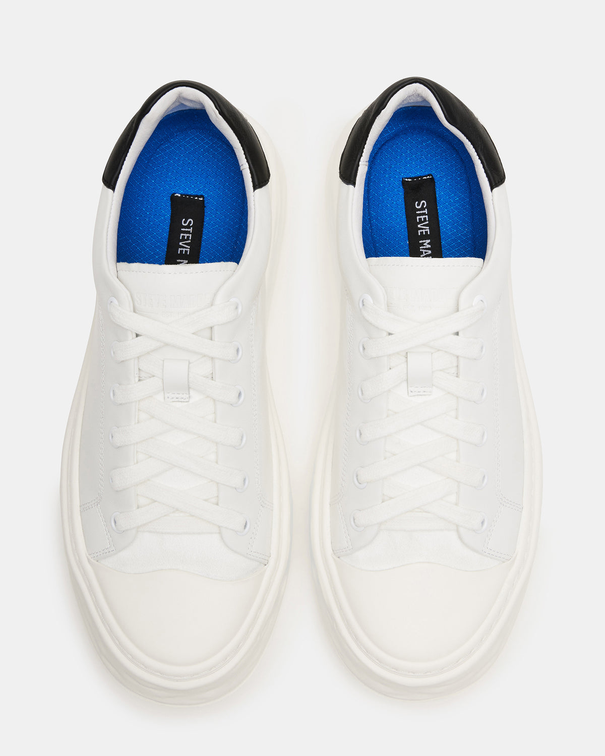 MACRAE White Leather Men's Low-Top Fashion Sneaker | Steve Madden