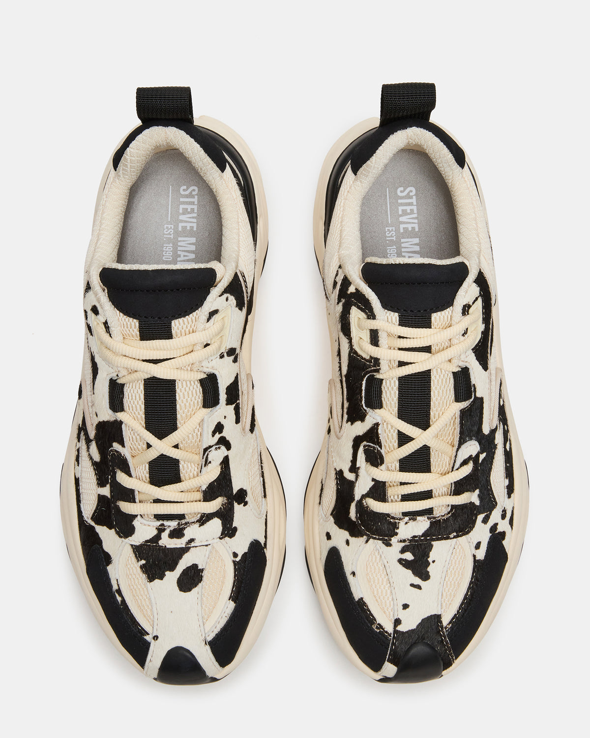 SALVADOR Black/White Low-Top Lace-Up Men's Sneaker | Steve Madden