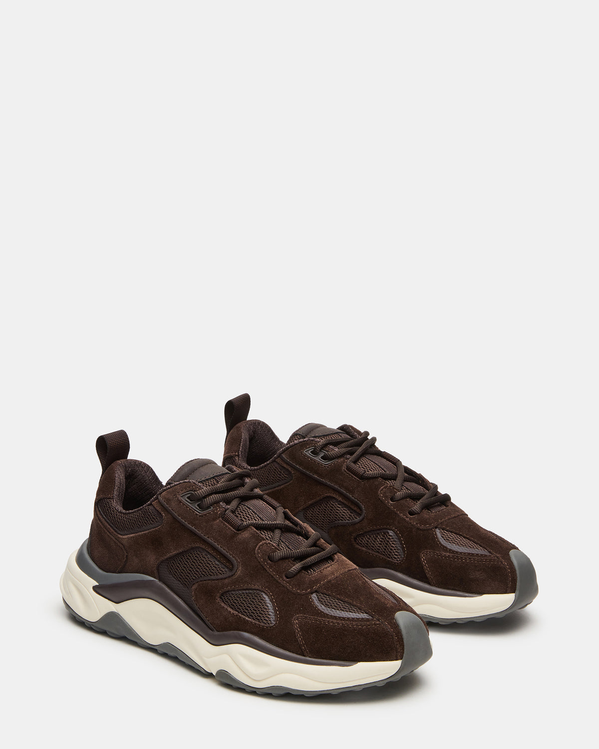 SALVADOR Brown Low-Top Lace-Up Men's Sneaker | Steve Madden