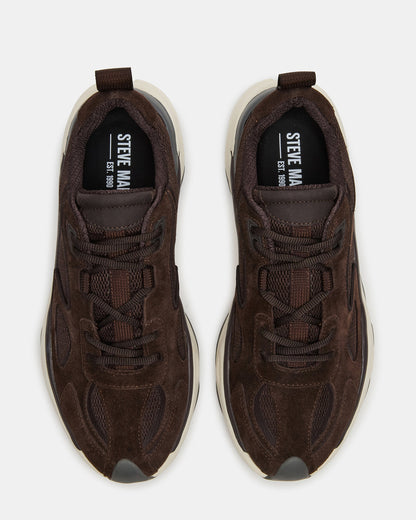SALVADOR Brown Low-Top Lace-Up Men's Sneaker | Steve Madden