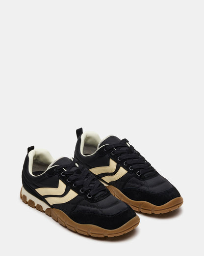HORIZON Black Low-Top Lace-Up Men's Sneaker | Steve Madden