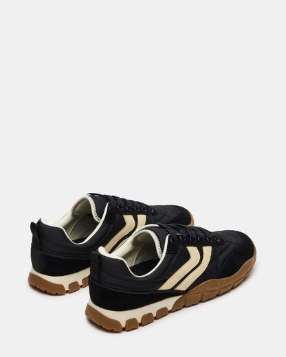 HORIZON Black Low-Top Lace-Up Men's Sneaker | Steve Madden