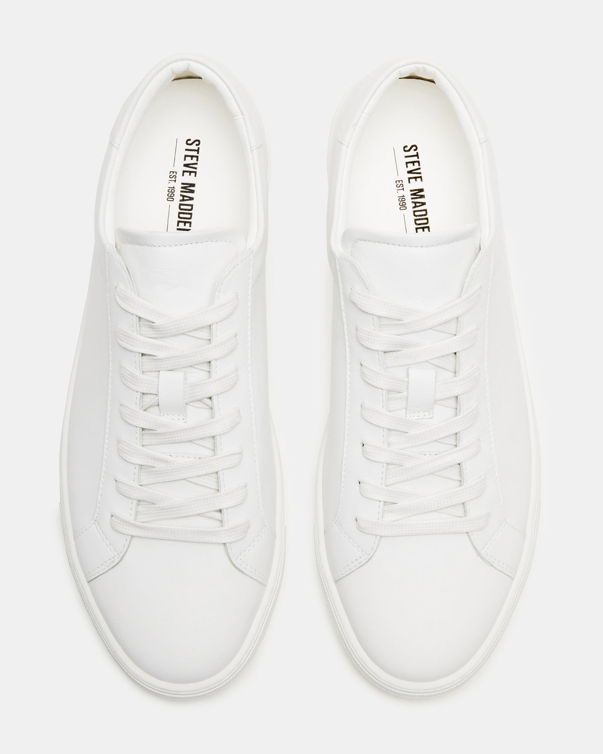 BONDD White Leather Low-Top Men's Sneaker | Steve Madden