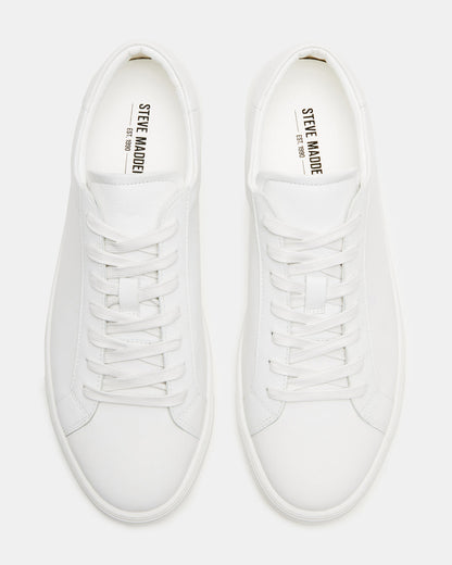BONDD White Leather Low-Top Men's Sneaker | Steve Madden