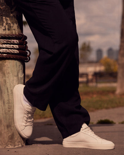 BONDD White Leather Low-Top Men's Sneaker | Steve Madden
