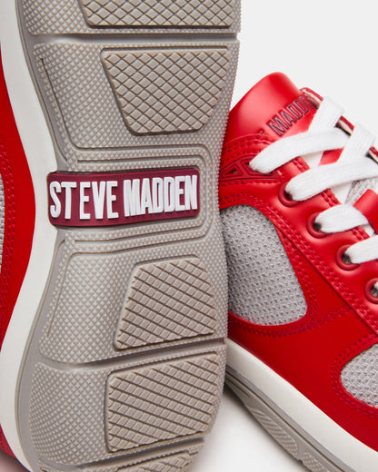 PICOLO Red Low-Top Lace-Up Men's Sneaker | Steve Madden