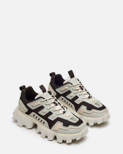 PONCE Cream Multi Chunky Sole Lace Up Men's Sneaker | Steve Madden