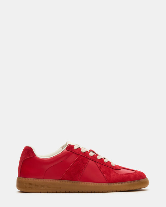 DIXON Red Low-Top Panel Men's Sneaker | Steve Madden