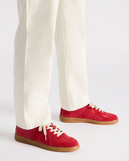 DIXON Red Low-Top Panel Men's Sneaker | Steve Madden