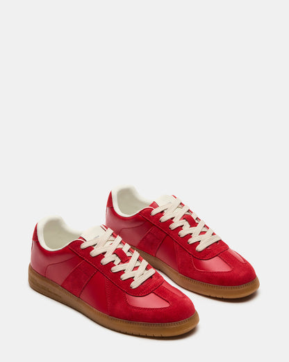 DIXON Red Low-Top Panel Men's Sneaker | Steve Madden