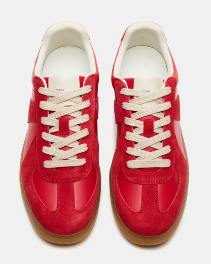DIXON Red Low-Top Panel Men's Sneaker | Steve Madden