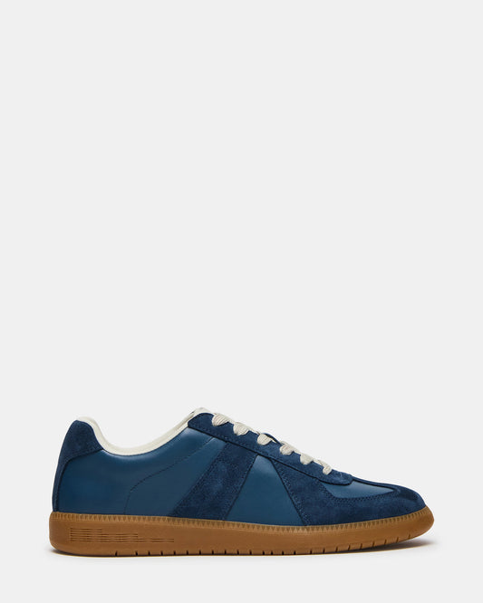 DIXON Navy Suede Low-Top Panel Men's Sneaker | Steve Madden