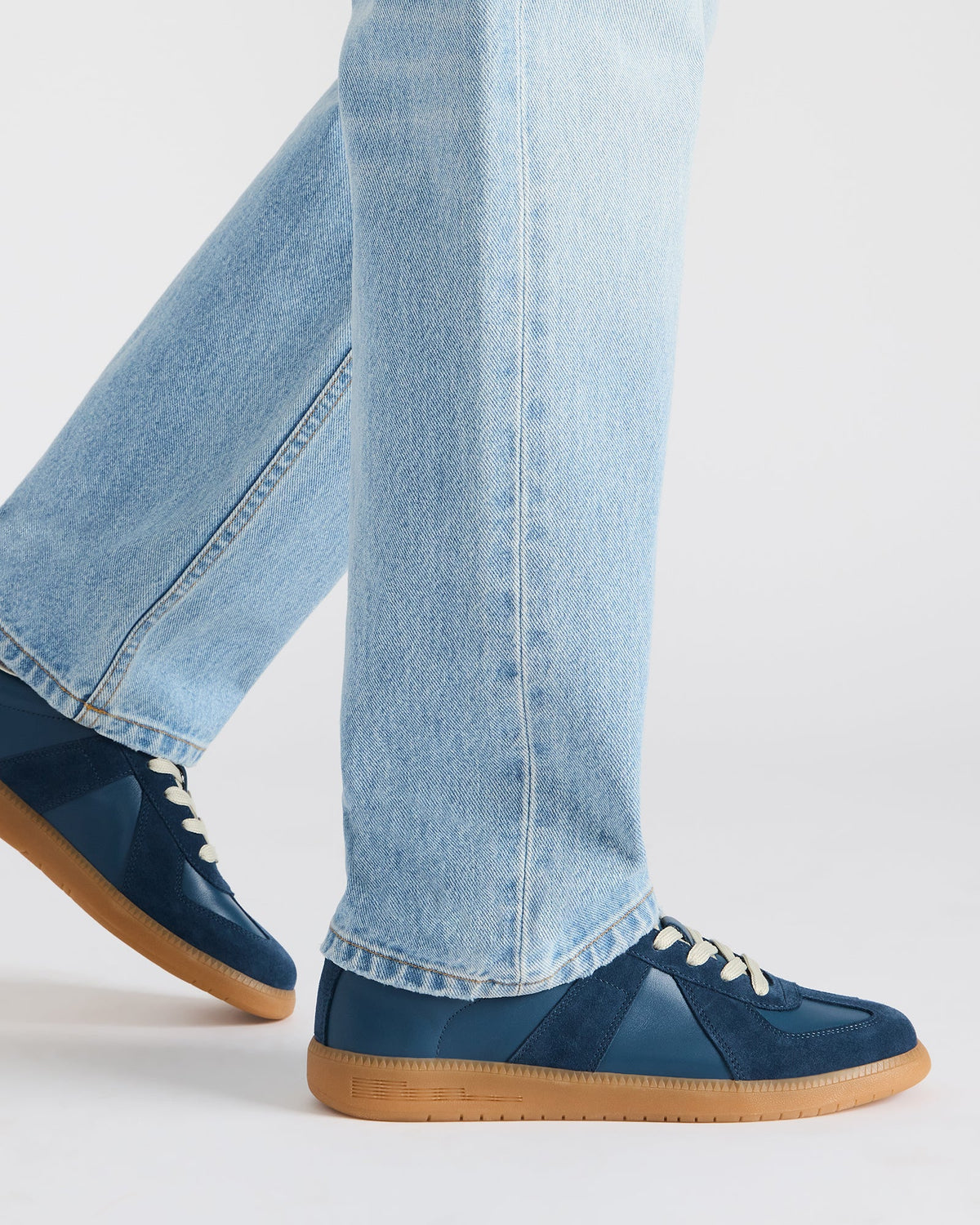 DIXON Navy Suede Low-Top Panel Men's Sneaker | Steve Madden