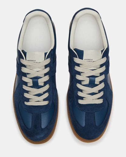 DIXON Navy Suede Low-Top Panel Men's Sneaker | Steve Madden