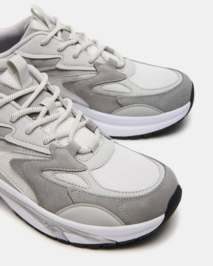 YGOR Grey Multi Men's Low-Top Lace-Up Sneaker | Steve Madden