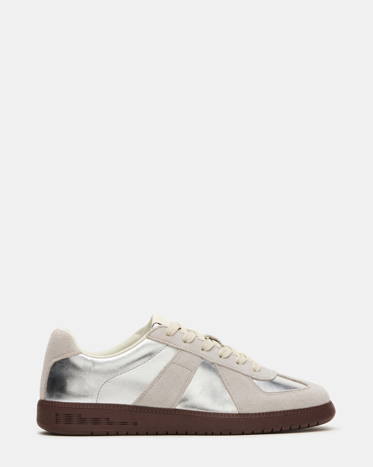 DIXON Silver Low-Top Panel Men's Sneaker | Steve Madden