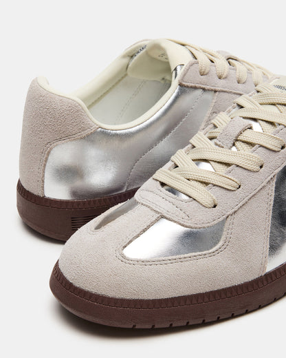 DIXON Silver Low-Top Panel Men's Sneaker | Steve Madden
